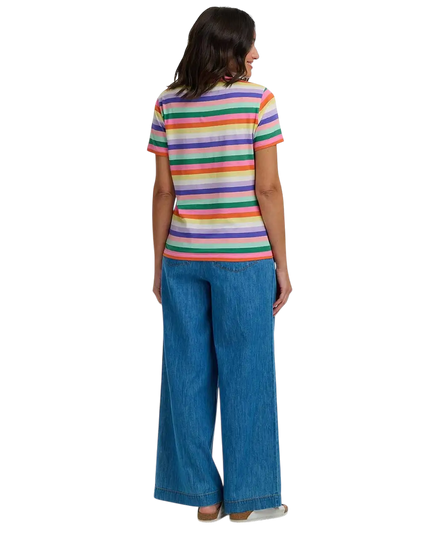 SUGAR HILL BRIGHTON MAGGIE T-SHIRT MULTI, CANDY STRIPE