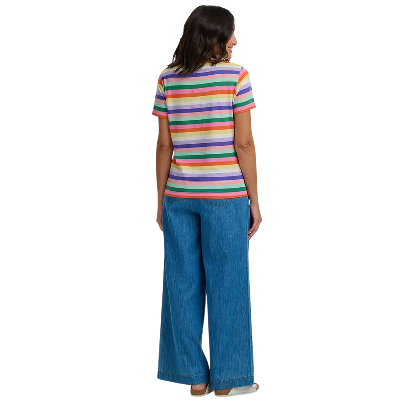 SUGAR HILL BRIGHTON MAGGIE T-SHIRT MULTI, CANDY STRIPE
