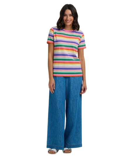 SUGAR HILL BRIGHTON MAGGIE T-SHIRT MULTI, CANDY STRIPE