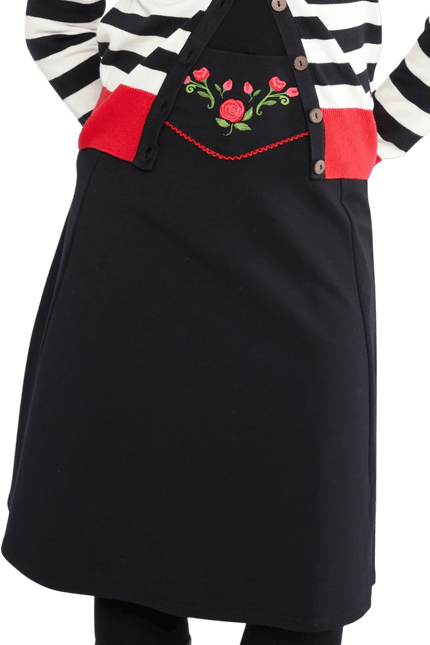 BLUTSGESCHWISTER Jupe sweat Rosegarden Swing, noir