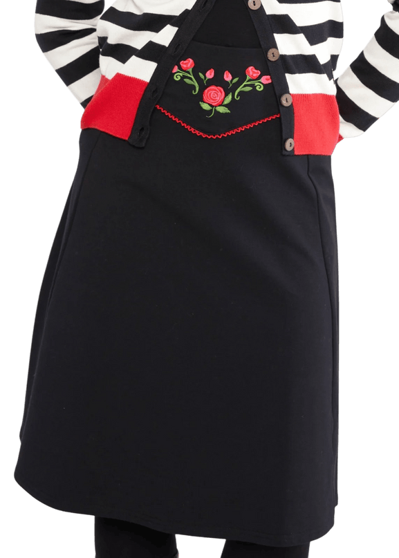 Sweat Skirt Rosegarden Swing, zwart