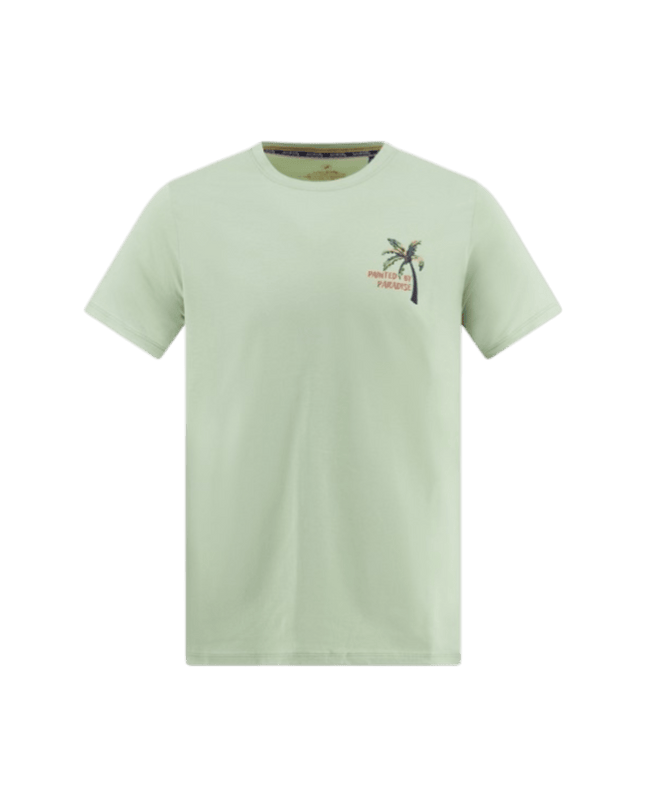 T-shirt palm painting green