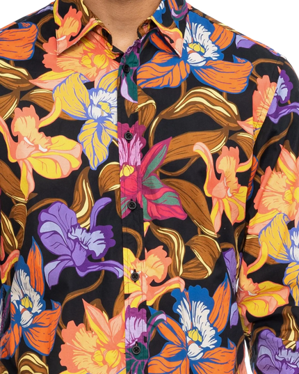 Tamuza blomsterprint orange/lilla