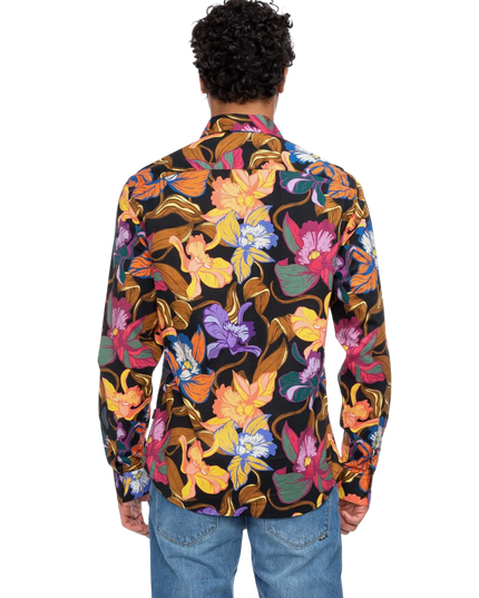 Tamuza blomsterprint orange/lilla
