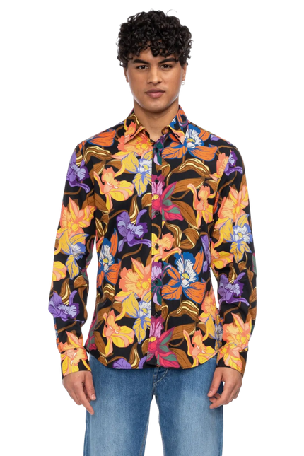 Tamuza bloemenprint orange/lila