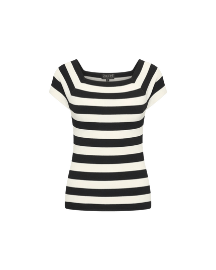 Short Sleeve Top Tone Black
