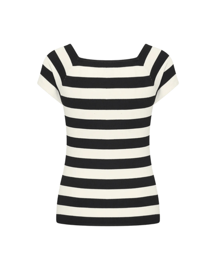 Short Sleeve Top Tone Black