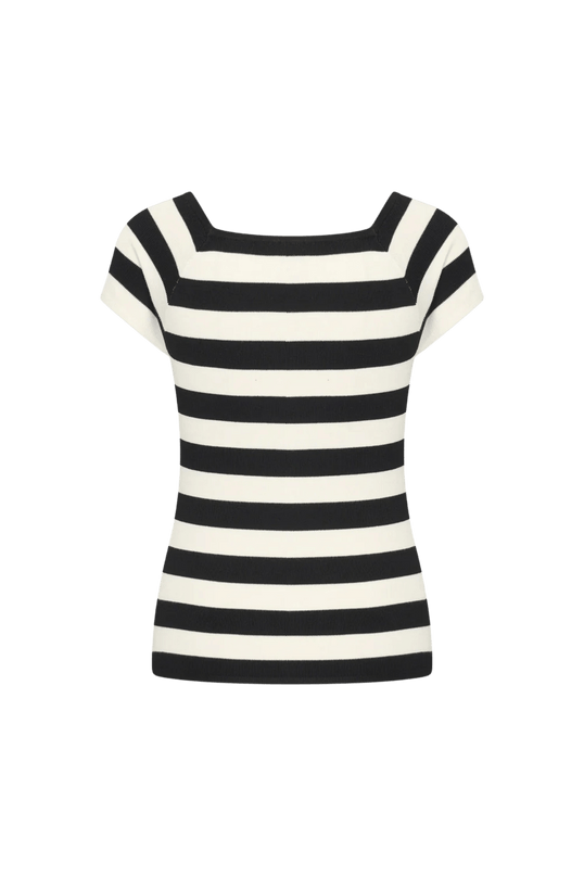 Top med korte ærmer Tone Black