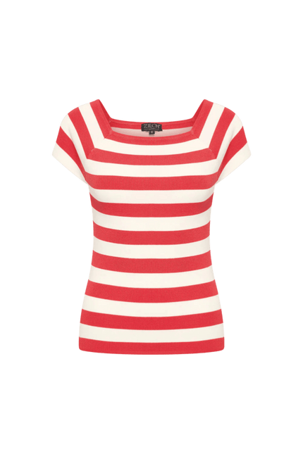 ZILCH Top short sleeve, two Tone Blossom