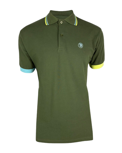 Contrast Rib Pique Polo