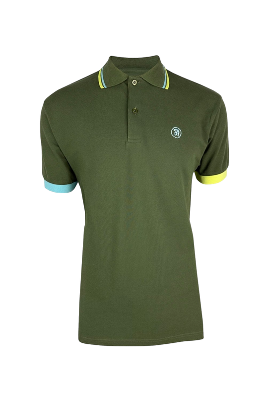 Contrast Rib Pique Polo