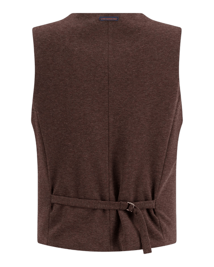 Gilet Piqué Chocolat Marron