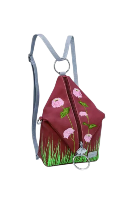 Hi-DI-HI Wildflower crosbody/backpack, red