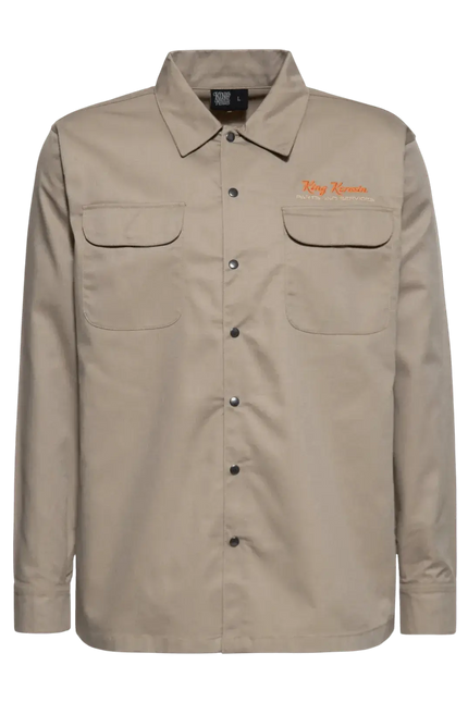 worker blouse "Steel Beast" khaki - Rok&Billie, The Unique Rebel Boutique