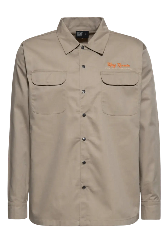 worker blouse "Steel Beast" khaki - Rok&Billie, The Unique Rebel Boutique