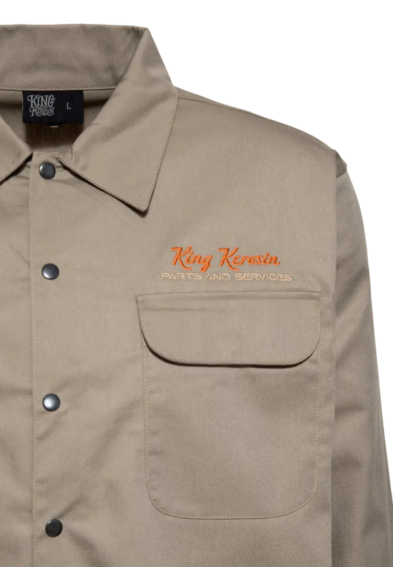 worker blouse "Steel Beast" khaki - Rok&Billie, The Unique Rebel Boutique