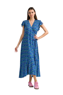 LALAMOUR Yara Wrap Dress Cherry Blossom