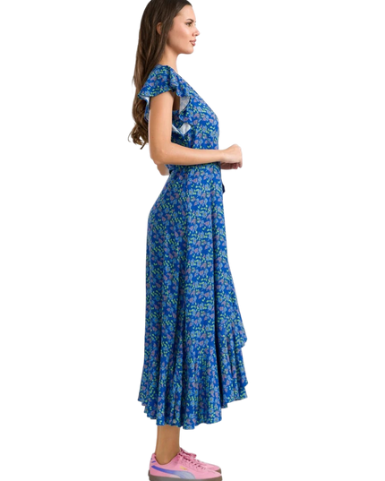LALAMOUR Yara Wrap Dress Cherry Blossom