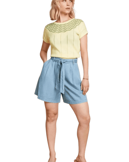 King Louie Yoke top Hoops, cream