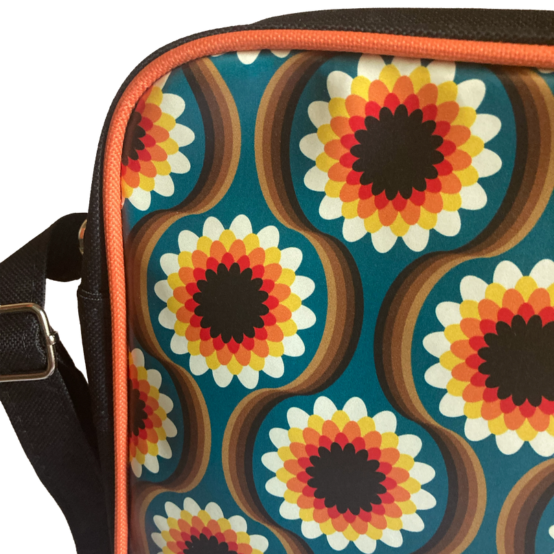 KUNSTBOER MEDIUM SHOULDERBAG FLOWERS BLACK