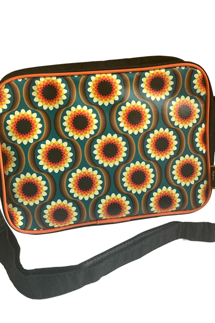 KUNSTBOER MEDIUM SHOULDERBAG FLOWERS BLACK